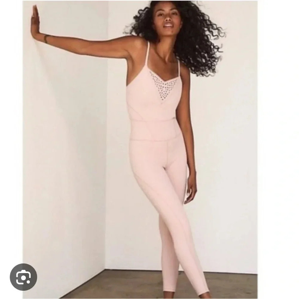 Free People Movement Touch The Sky Onesie in Pink Salt bodysuit Women’s Large - Picture 2 of 14